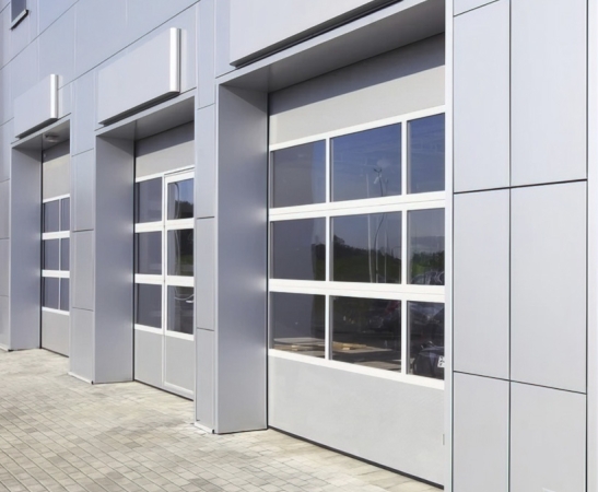 Панорамные ворота Алютех Alutrend в Иноземцево